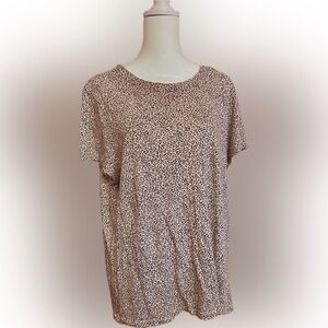 Banana Republic Leopard Print Short Sleeve Top